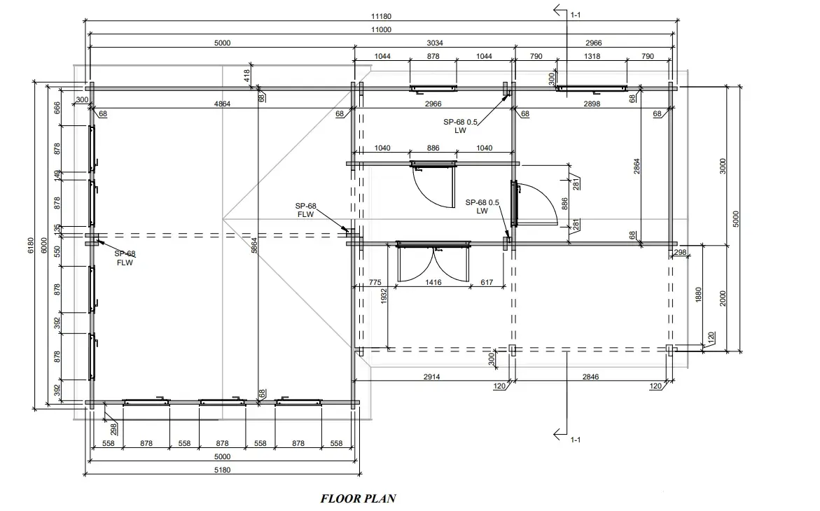 Dārza māja "Jolly" - 58 m² divslīpju jumta konstrukcija ar 68 mm sienām Dārza māja "Jolly" ar 58 m² divslīpju jumtu un 68 mm biezām sienām, kas pagarina izmantošanas sezonu